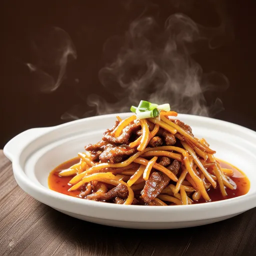 Stir-fried Spicy Shredded Daikon and Pork