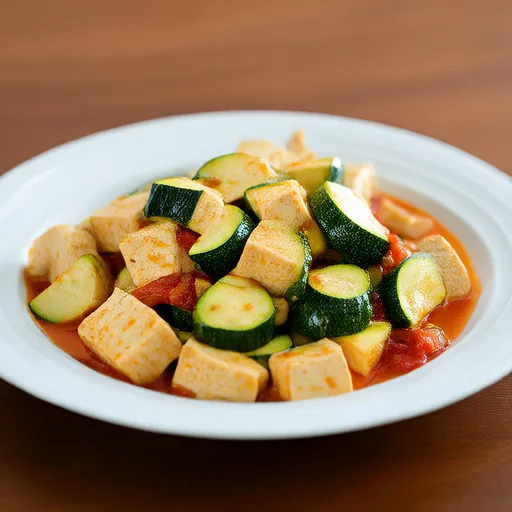 Saltato di tofu e zucchine