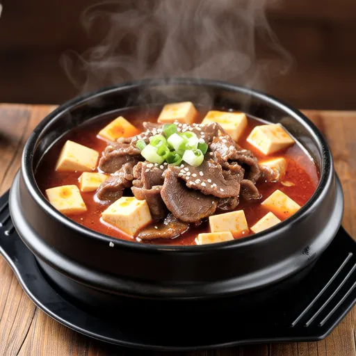 쇠고기 양지 부드러운 두부 스튜