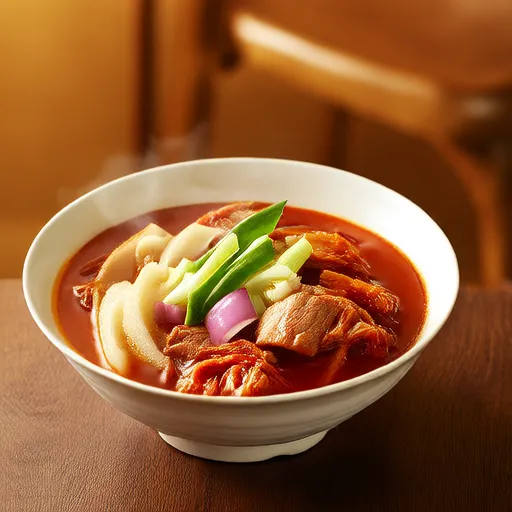 Kimchi and Komatsuna Pork Belly Soup