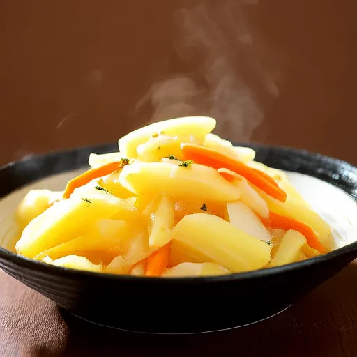 じゃがいもとにんじんの炒め物