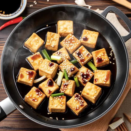 Pan-fried Tofu with Soy Sauce Seasoning
