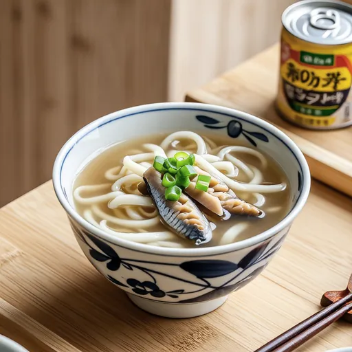 Miso Soup with Bamboo Shoots and Canned Mackerel