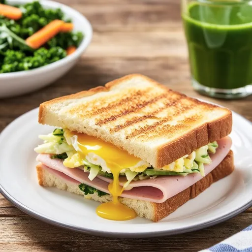Street Toast with Cabbage and Egg