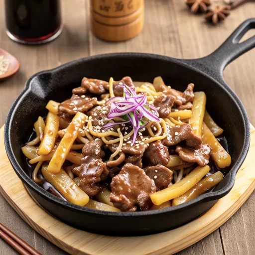 Pork and Potato Stir-fry with Sesame Miso Sauce