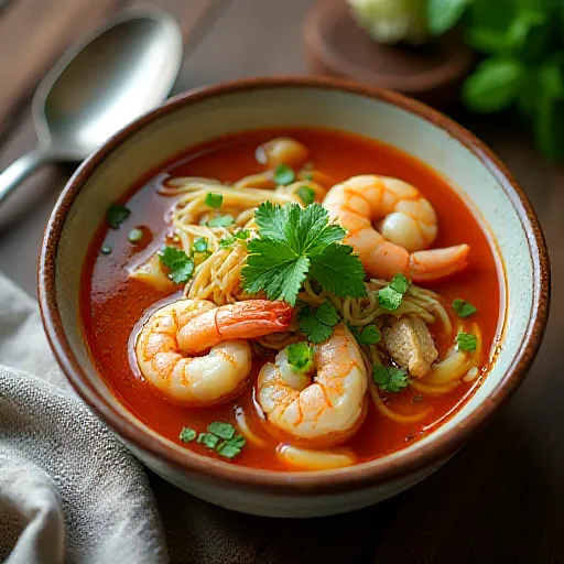 Chicken and Shrimp Ethnic Soup