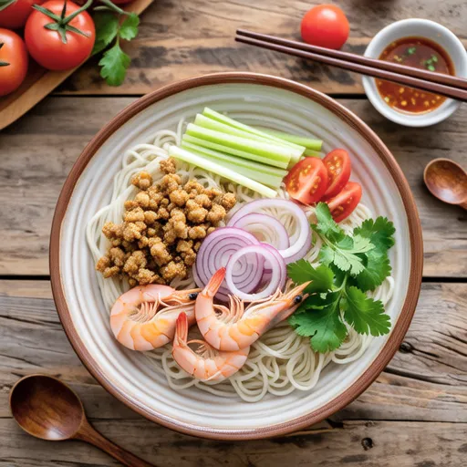 Thai Glass Noodle Salad with Ground Chicken