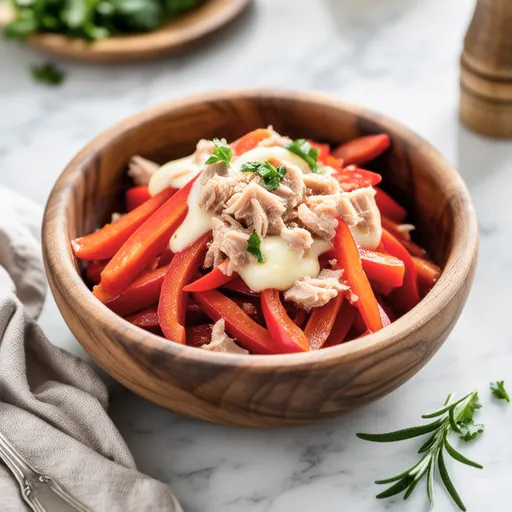 Paprika with Cream Cheese and Bonito Flakes