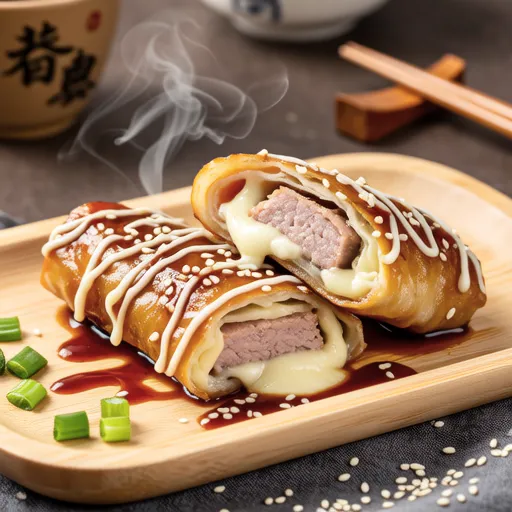 Cheese Chikuwa Pork Rolls