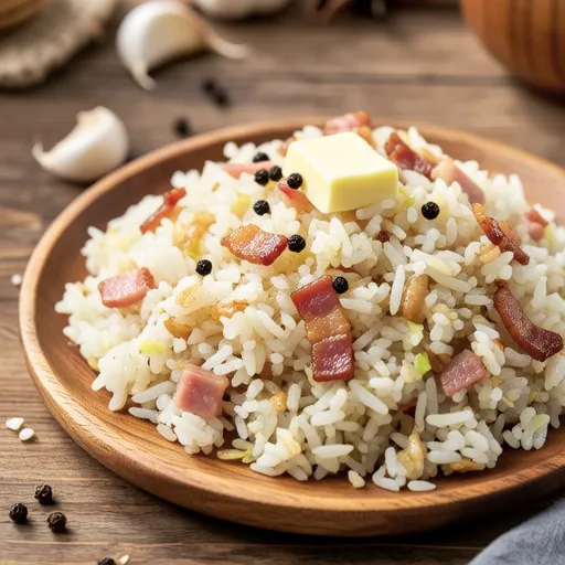 Komatsuna and Bacon Western-style Fried Rice