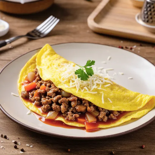 Fluffy Omelette with Ground Meat