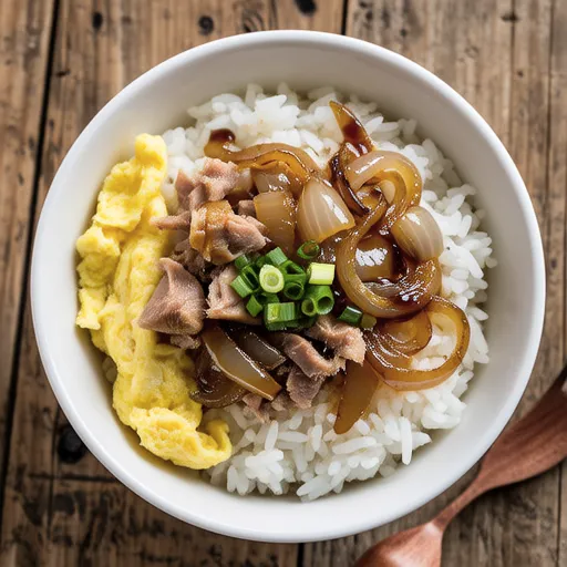 Tuna Onion Rice Bowl