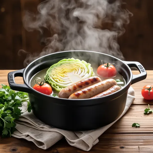 Cabbage and Sausage Pot-au-Feu
