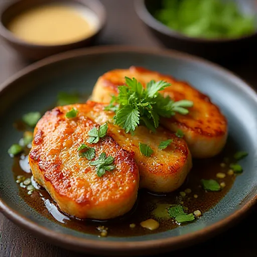 Grilled Atsuage with Shiso Miso Mayo