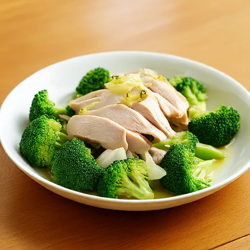 Hähnchenbrust- und Brokkolisalat