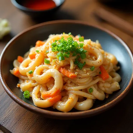 Zenmai and Squid Mayo Stir-fry