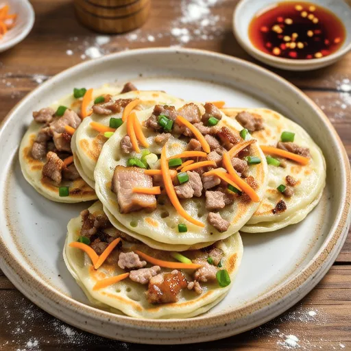 Pork and Shiitake Mushroom Vegetable Pancakes