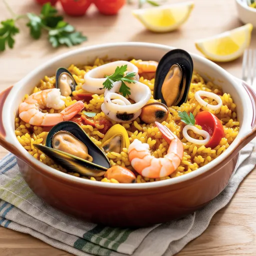 Curry Paella in Rice Cooker