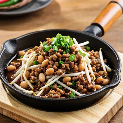 Meat Miso Stir-fried Bean Sprouts and Garlic Chives