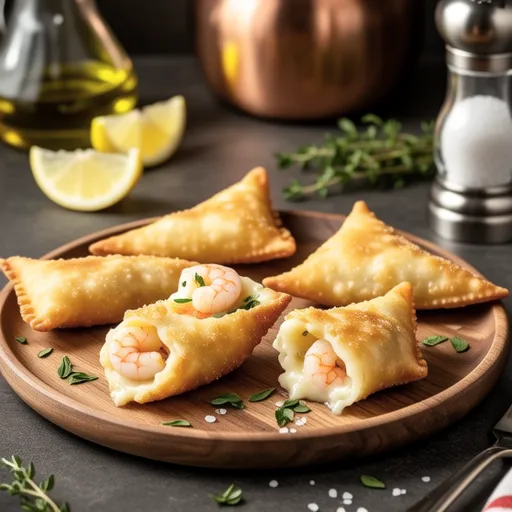 Shrimp and Camembert Pepper Fritters