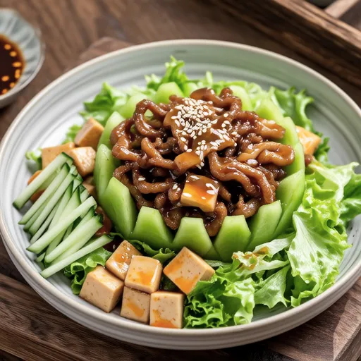 Spicy Bitter Melon and Pork Salad