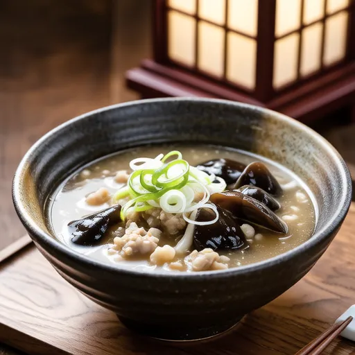 Maitake and Miso Soup with Canned Mackerel