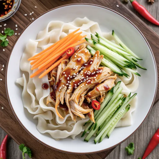 Chicken and Vermicelli Salad with Tangy Sauce