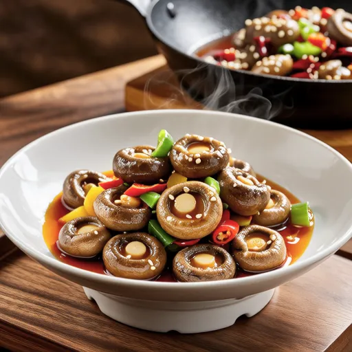 Stir-fried King Oyster Mushrooms