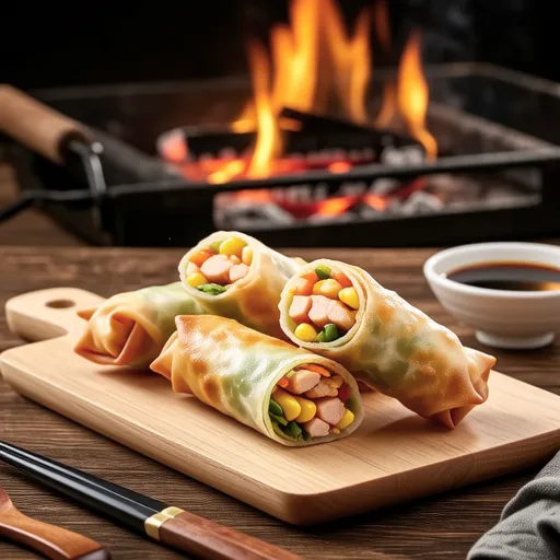 Chan-Chan Yaki Style Spring Rolls