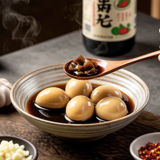 Quail Eggs and Shishito Peppers Soy Sauce Braise