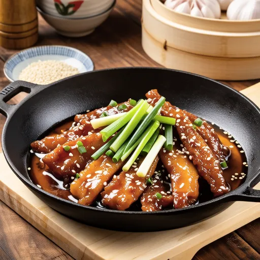 Sweet and Spicy Stir-fried Yellowtail and Garlic Chives
