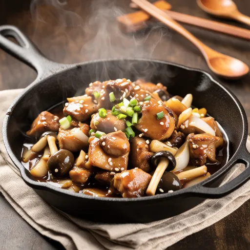 Chicken Breast and Shimeji Mushroom Oyster Stir-fry