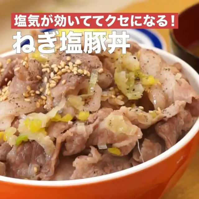 ねぎ塩豚丼