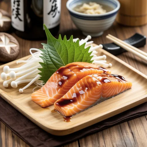 Salmon and Burdock in Japanese Sauce