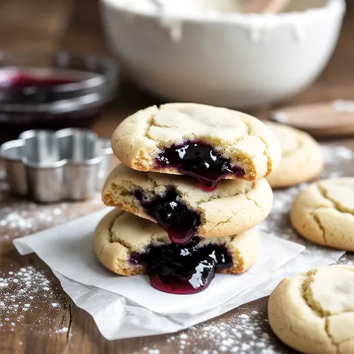 Blueberry Jam Cookies
