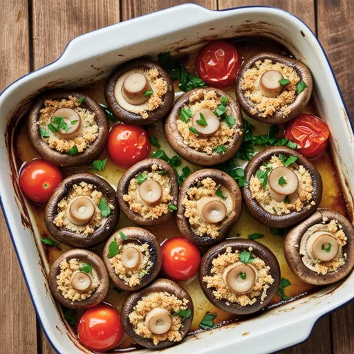 Garlic Breadcrumb Baked Maitake