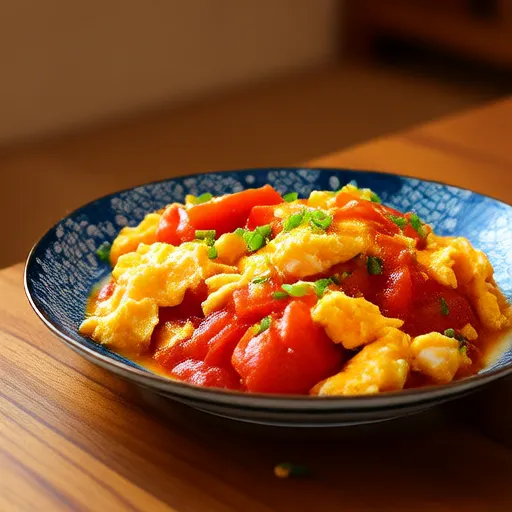 Uova strapazzate con pomodori