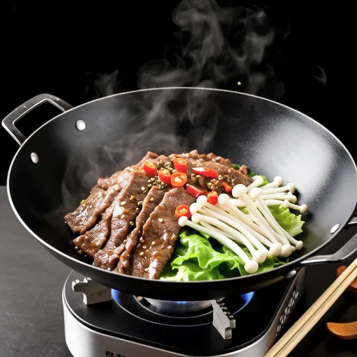 Spicy Stir-fried Beef and Lettuce