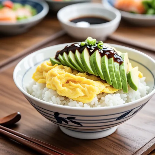 Avocado Soy Sauce Wasabi Egg Rice