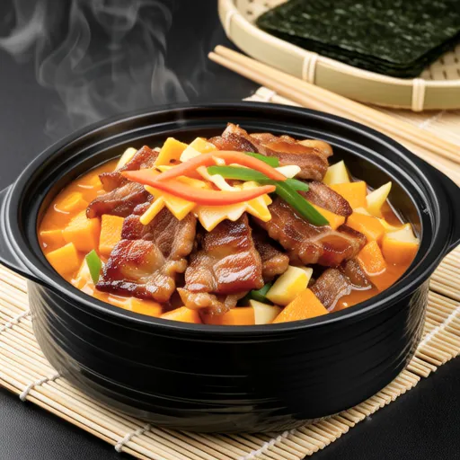 Pork Stir-fry Bento with Pumpkin Curry Flavor