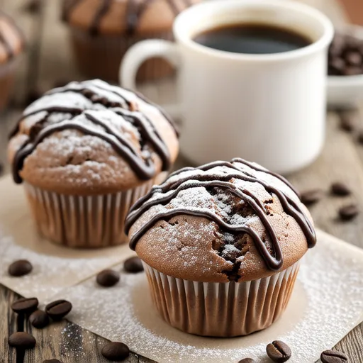 Mocha Muffins with Mocha Icing