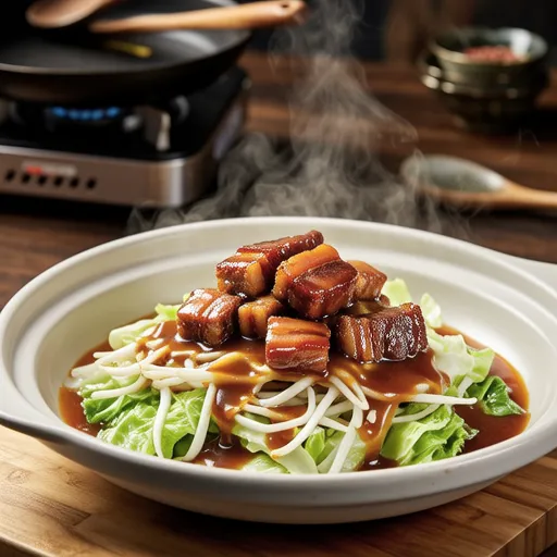 Stir-fried Napa Cabbage and Bean Sprouts with Thick Sauce