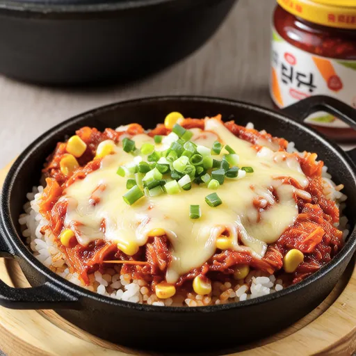 Kimchi Rice with Cheese (Kimchi Bap)