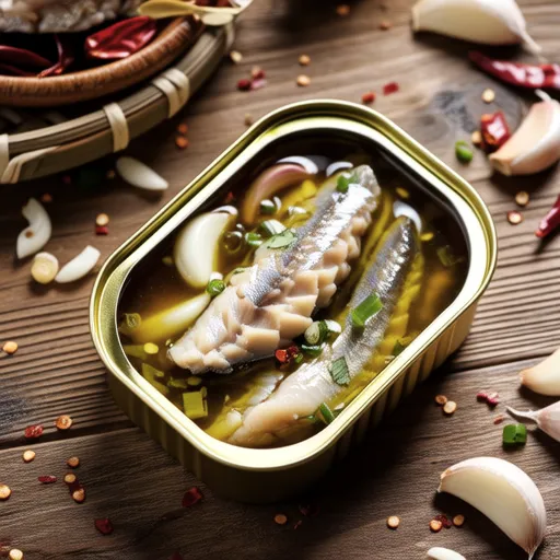 Ajillo with Bamboo Shoots and Canned Mackerel