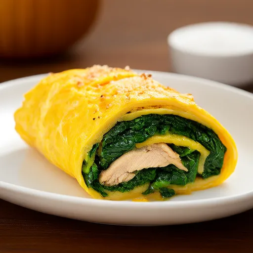 菠菜雞肉蛋捲