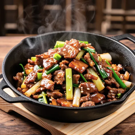 Chive Kimchi Pork Belly Stir-fry