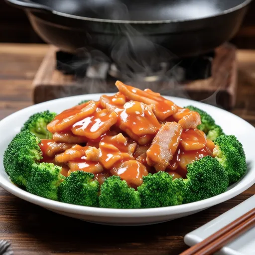 Broccoli and Pork Stir-fry with Ketchup