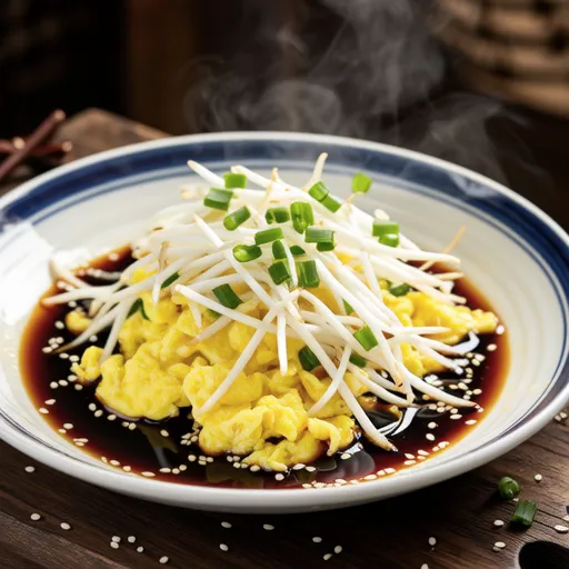 Egg Stir-fried with Bean Sprouts