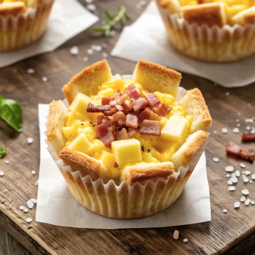 Fluffy Egg Bread in Paper Cups