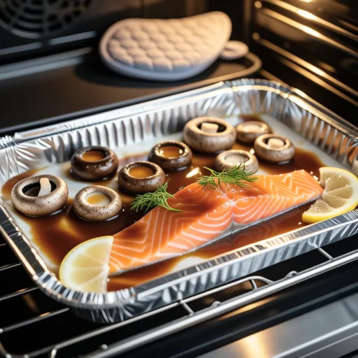 Salmon and Mushroom Miso Foil Bake